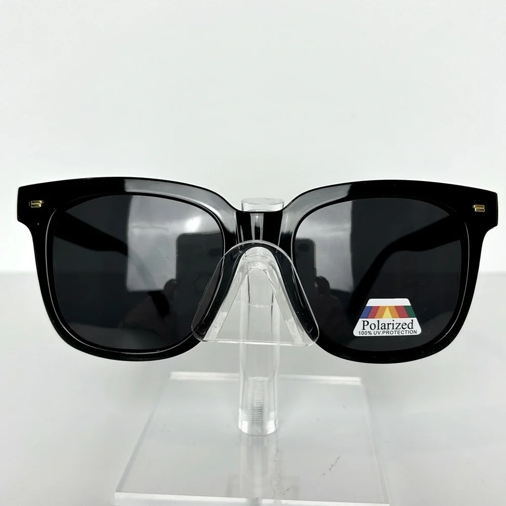 Sunglasses Women's Black Oversized Polarized Square Shades NEW